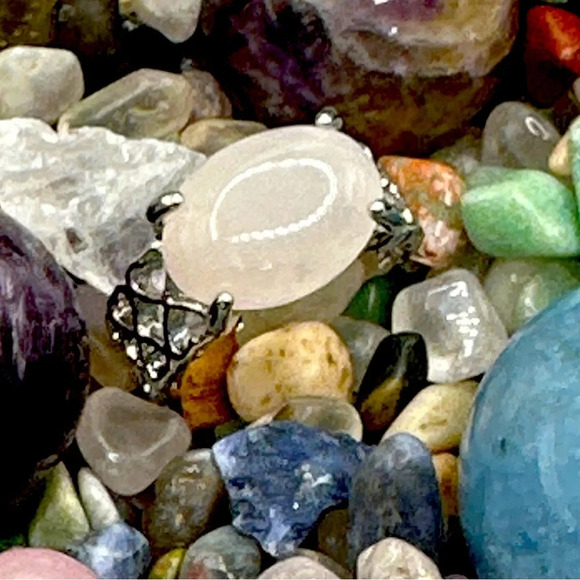 Pink Quartz silver gem ring - Picture 1 of 6